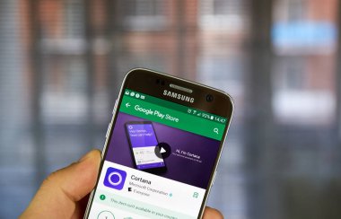 Cortana app Android cep telefonu.