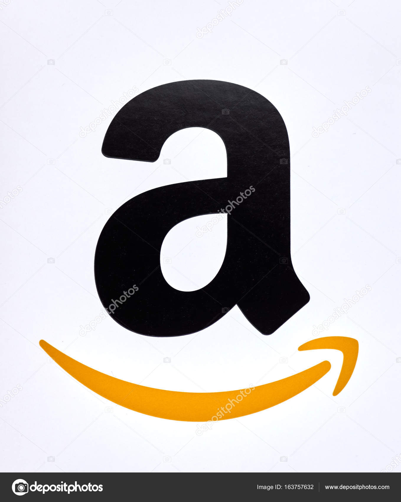 Amazon logo on a white background. – Stock Editorial Photo ...