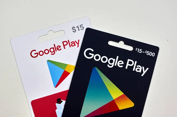 Google play gift-kaarten — Stockfoto