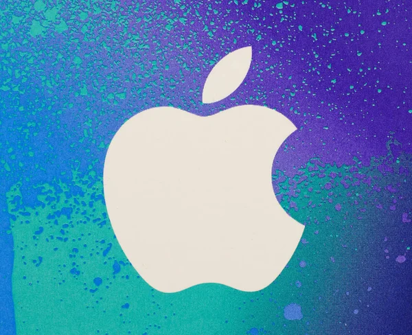 Apple logo on a white background. — Stock Photo, Image