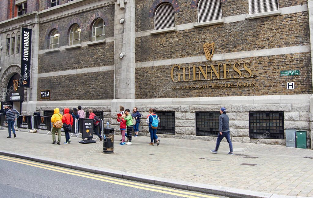 DUBLIN, IRELAND - AUGUST 3, 2017 : Guinness Storehouse in Dublin. Guinness Storehouse is a tourist attraction at St. James's Gate Brewery in Dublin, Ireland.