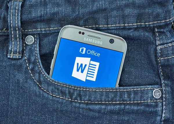 Microsoft Word android application — Stock Photo, Image