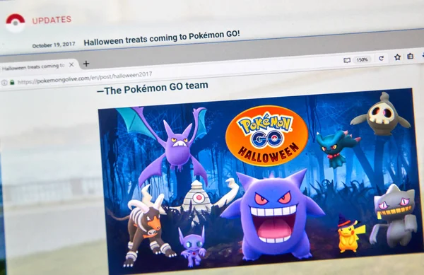 Pokemon Go Home Halloween page — Stock Photo, Image