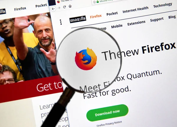 Firefox Quantum página de inicio . — Foto de Stock