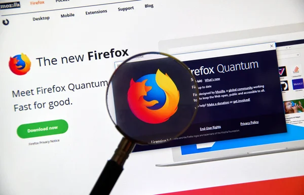Firefox kuantum ana sayfa. — Stok fotoğraf