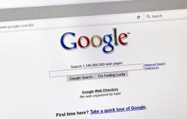 Montreal, Kanada - 2 Ekim 2017: Google 2001 yıl eski stil arama sayfası. Google, Google tarafından geliştirilen bir web arama motorudur.