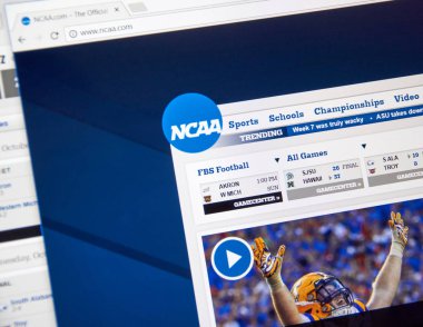 Montreal, Kanada - 7 Kasım 2017: Ncaa web sayfası. Ulusal kolej spor kurumu bir üye liderliğindeki refah ve yaşam boyu başarı üniversite sporcuların adanmış kuruluştur