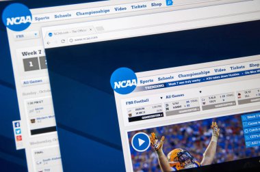 Montreal, Kanada - 7 Kasım 2017: Ncaa web sayfası. Ulusal kolej spor kurumu bir üye liderliğindeki refah ve yaşam boyu başarı üniversite sporcuların adanmış kuruluştur