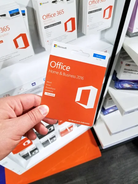 Montreal Canada Março 2018 Cartão Inscrição Microsoft Office 365 Uma — Fotografia de Stock