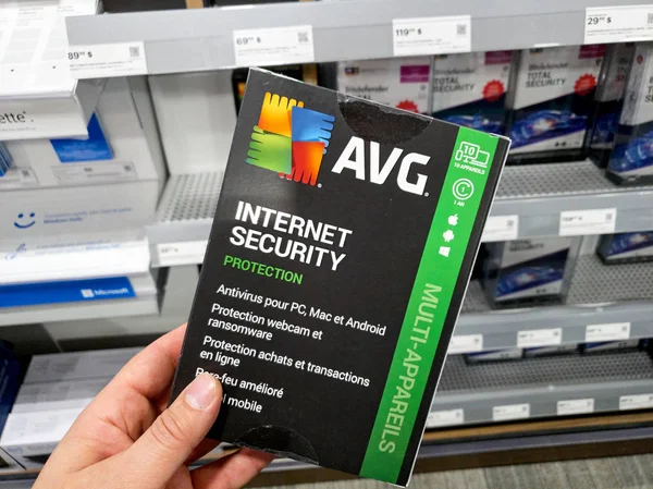 AVG Internet Security app e licenza — Foto Stock