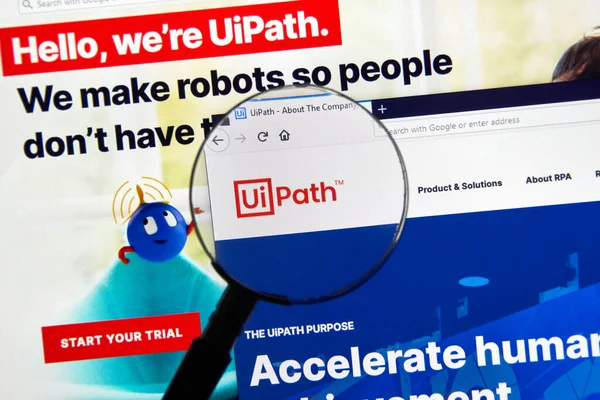 Montreal Kanada Maret 2020 Situs Web Dan Logo Resmi Uipath Stok Foto