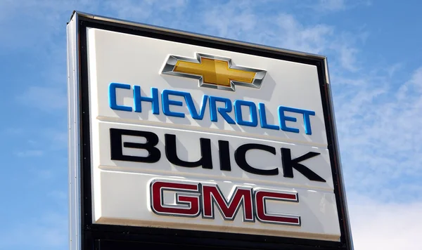 Montreal Canada April 2020 Chevrolet Buick Gmc Tekenen Bij Dealer — Stockfoto