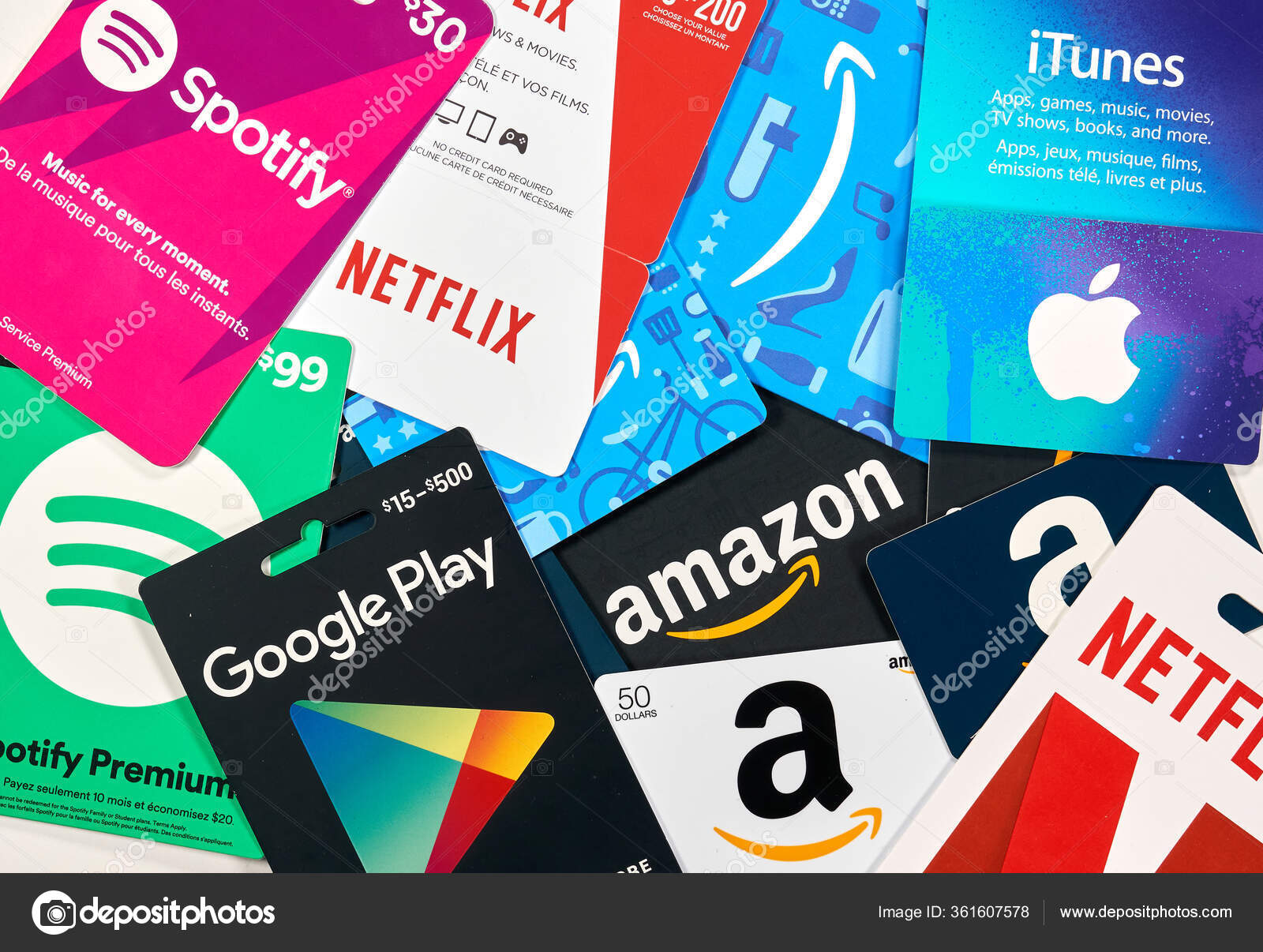 Montreal Canada April 2020 Different Gift Cards Many Brands  – Stock  Editorial Photo © dennizn #361607578