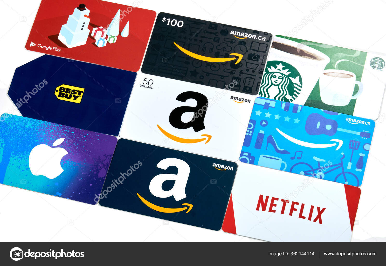 Montreal Canada April 2020 Different Gift Cards Many Brands  – Stock  Editorial Photo © dennizn #361607578