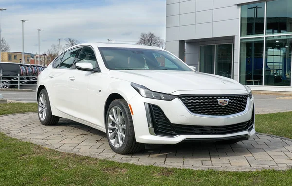 Montreal Canada Mei 2020 Nieuwe Cadillac 2020 Ct5 350T Witte — Stockfoto