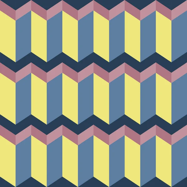 Mavi, gri, sarı ve pembe renklerde soyut geometrik seamless modeli. Vektör.