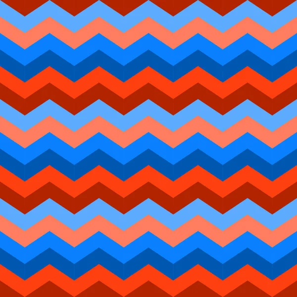 Mavi, masmavi ve turuncu renklerde soyut dalgalar seamless modeli. Vektör.