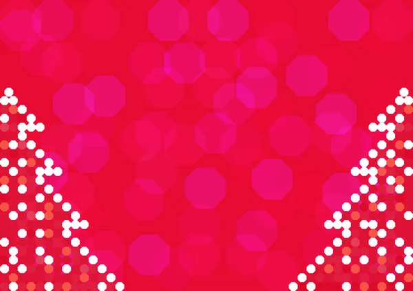 Bokeh artalanla Xmas lights ve Noel ağaçları defocused. Vektör.