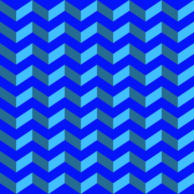 Soyut sorunsuz chevron desen mavi renklerde. Deniz tarzda geometrik seamless dalgalı modeli. Vektör.
