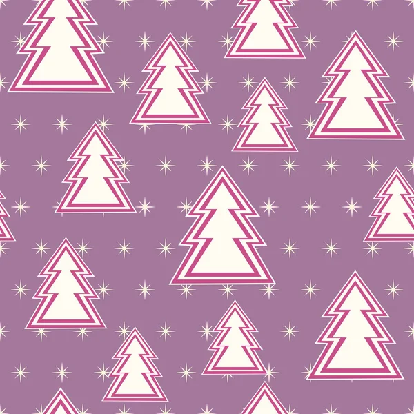 İğne yapraklı ağaçlar ile Seamless modeli. Orman manzara ile Seamless modeli. Vektör.