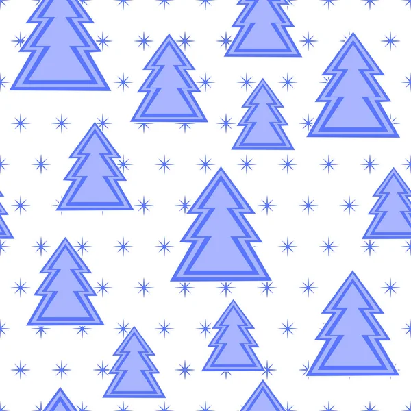 İğne yapraklı ağaçlar ile Seamless modeli. Dikişsiz desen kış orman manzarası ile. Vektör.