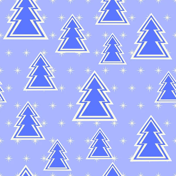 İğne yapraklı ağaçlar ile Seamless modeli. Dikişsiz desen kış orman manzarası ile. Vektör.