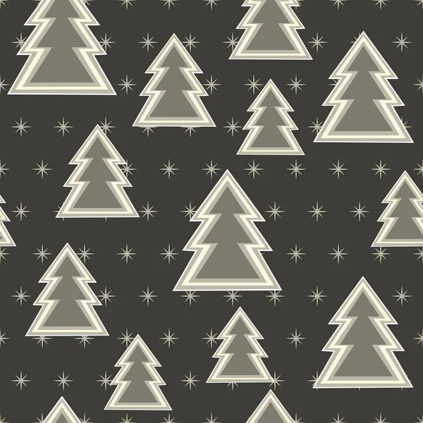 İğne yapraklı ağaçlar ile Seamless modeli. Dikişsiz desen kış orman manzarası ile. Vektör.