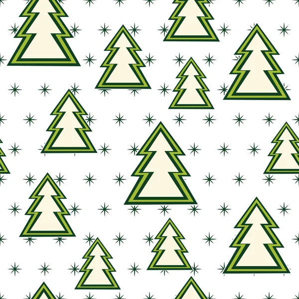 İğne yapraklı ağaçlar ile Seamless modeli. Dikişsiz desen kış orman manzarası ile. Vektör.