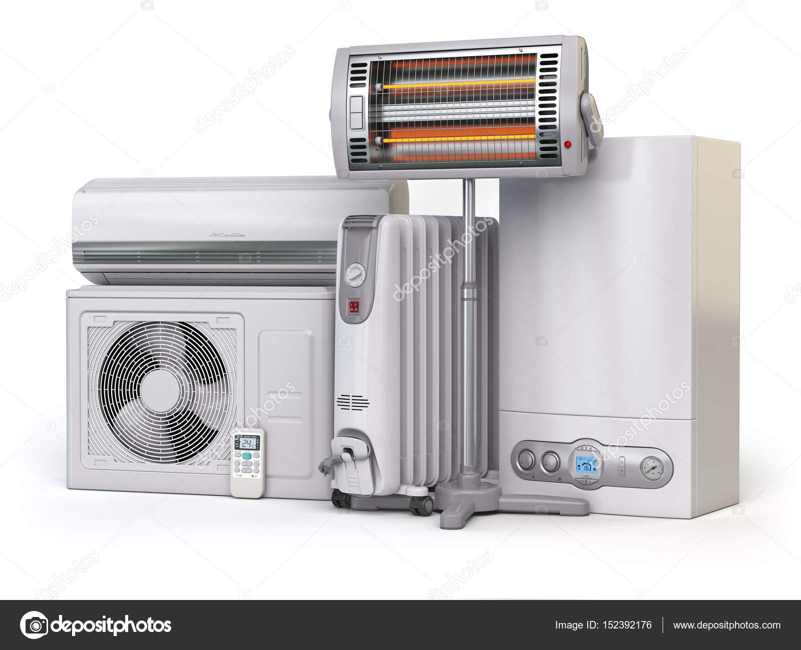 Heating devices and climate equipment. Heating household applia Stock