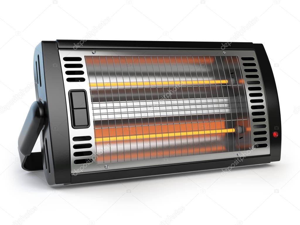 Halogen or infrared heater isolated on white background.