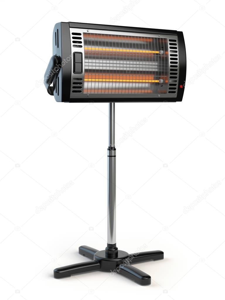 Halogen or infrared heater isolated on white background.