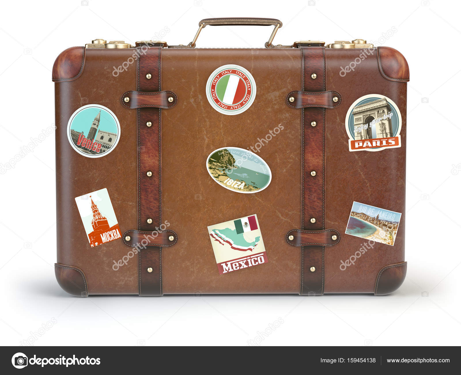 Pegatinas para maletas de viaje equipaje retro travel stickers
