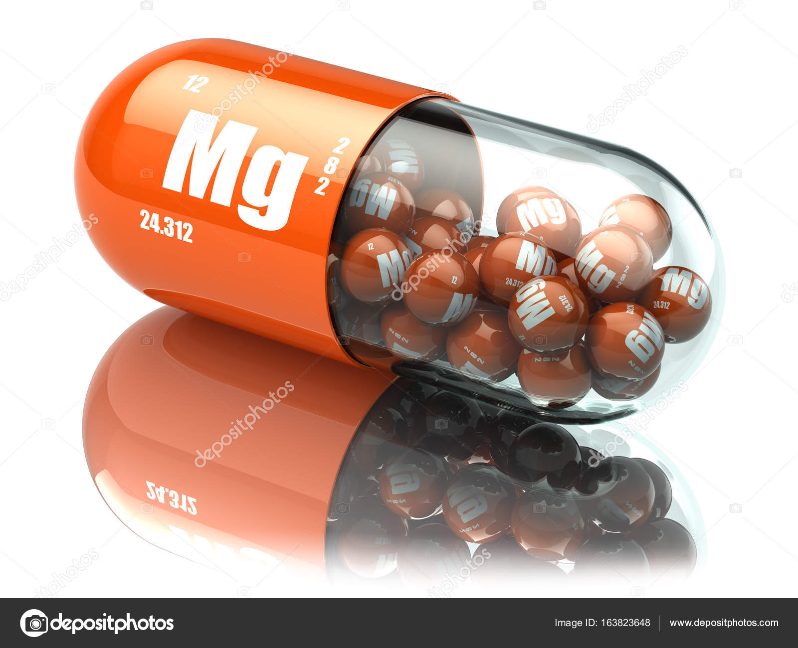 Manganese magnesium Mg element pill. Dietary supplements. Vitami ⬇