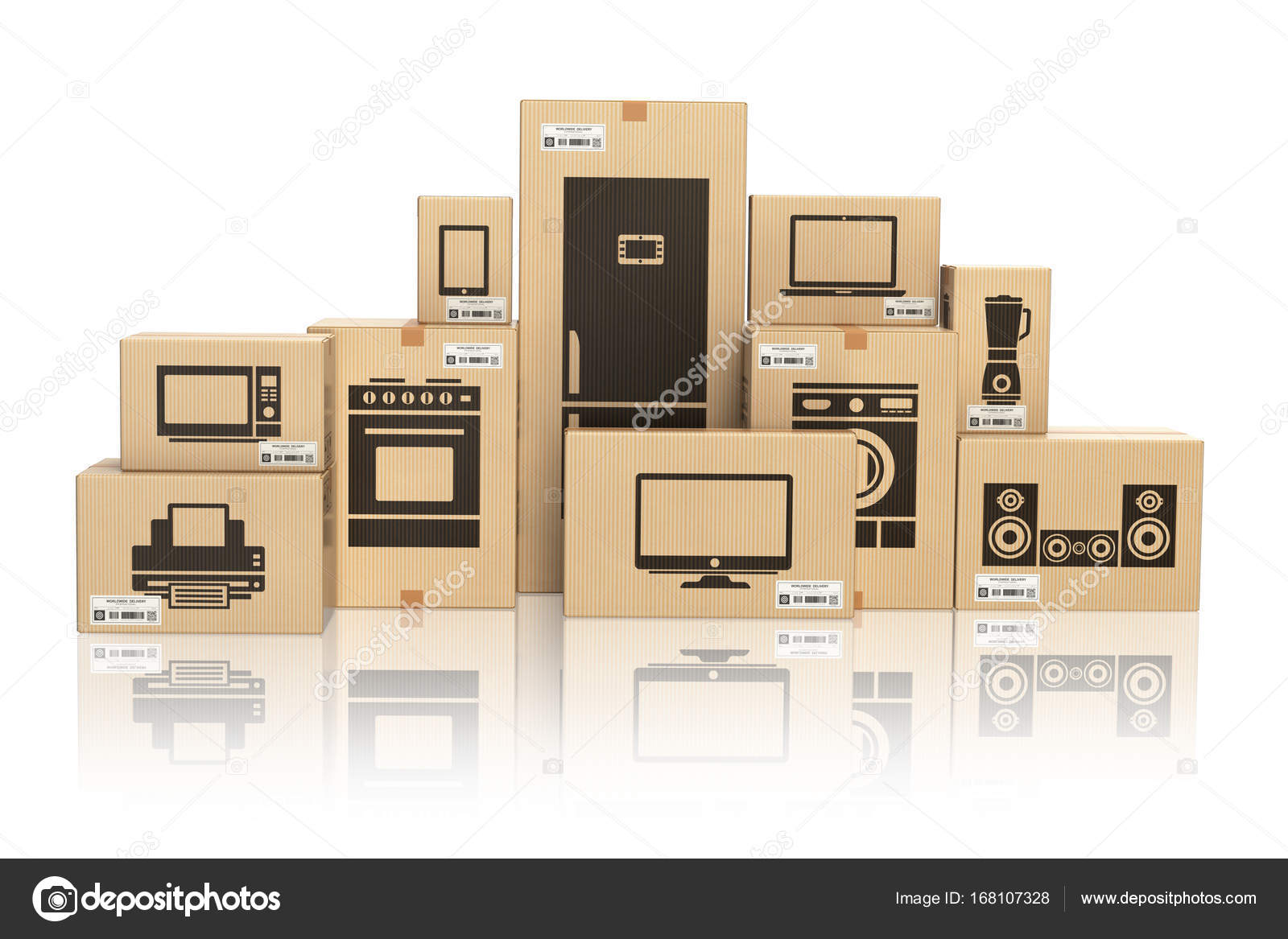 E commerce, internet en lÃnea de compras y entrega concepto. casa ... Linea internet a casa