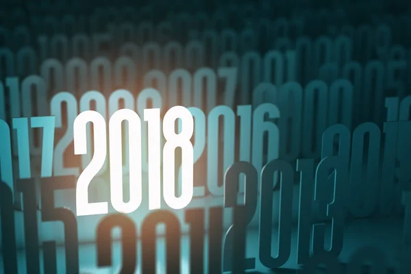 Anul Nou 2018. Contextul din diferiți ani . — Fotografie, imagine de stoc