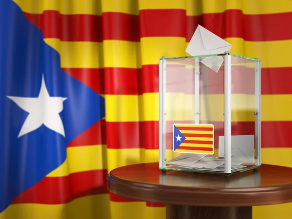 Referendum di indipendenza del concetto di Catalogna. Votazione con — Foto Stock