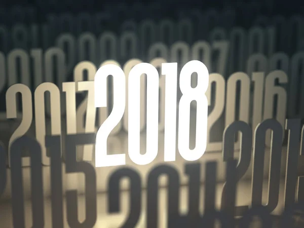 新しい年 2018 年。異なる年の背景. — ストック写真