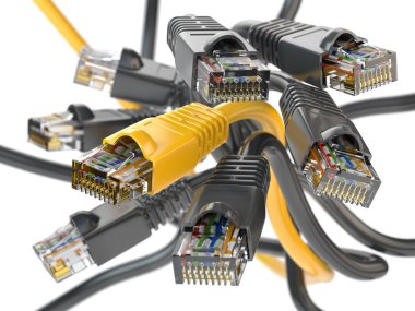Bilgisayar ağ Lan kablo rj45. Iternet bağlantıları seçim co