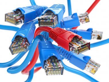 Bilgisayar ağ Lan kablo rj45. Internet bağlantıları seçim c