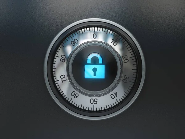 安全锁与挂锁标志。安全概念背景 — 图库照片