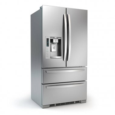 Buzdolabı dondurucu. İle yan yana paslanmaz çelik srefrigerator