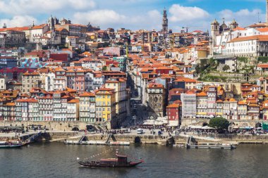Porto, Portekiz tarihi şehrin hava v görünümü