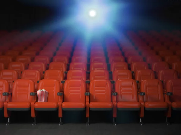 Cinema and movie theater concept background. Empty rows of red s