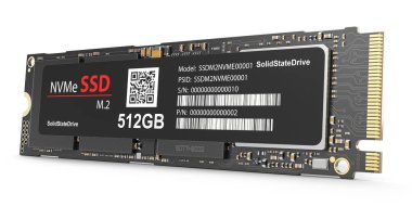 Ssd M2 disk sürücüsü beyaz arkaplanda izole edildi. 