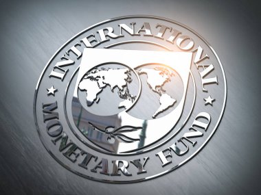 IMF International Monetary Fund symbol or sign.  clipart