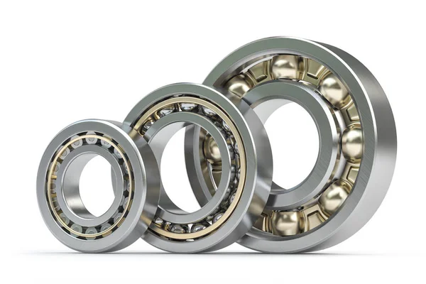 Bearings Different Types Isolated White Background Illustration — Stock Photo, Image