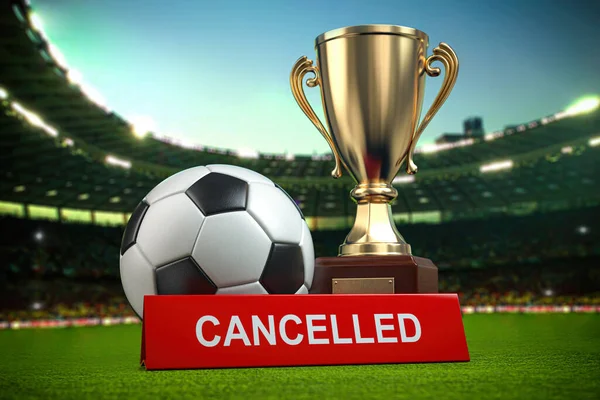 Football Cup Tourement Football Match Cancelled Concept Illustration — Stock Photo, Image