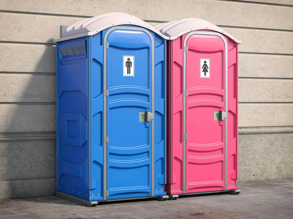 Portable Plastic Toilet Public Facilities Street Illustration — Stock Photo, Image