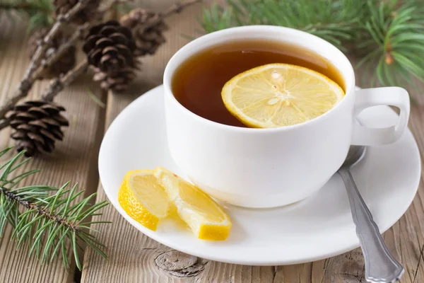 Chá Quente Com Limão — Fotografia de Stock
