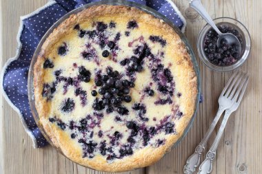 Böğürtlenli turta ahşap tablo